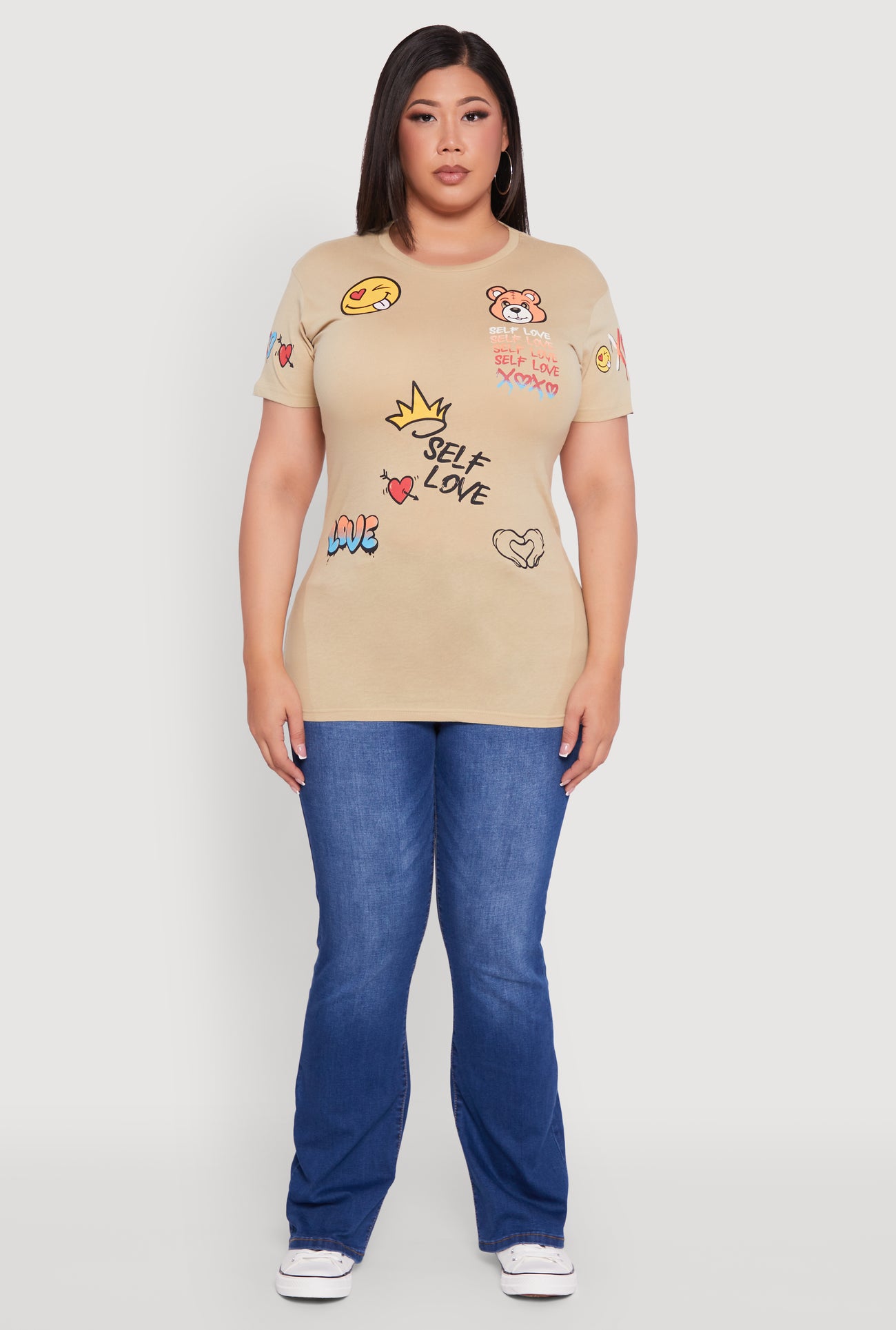 Plus Size Self Love Graphic Tee
