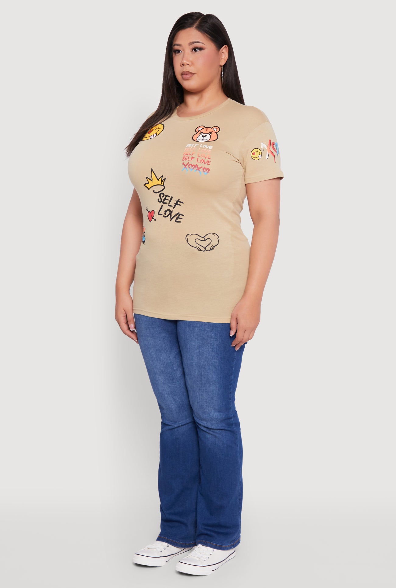 Plus Size Self Love Graphic Tee