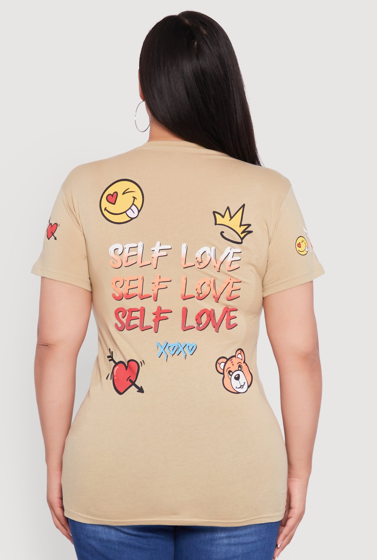 Plus Size Self Love Graphic Tee