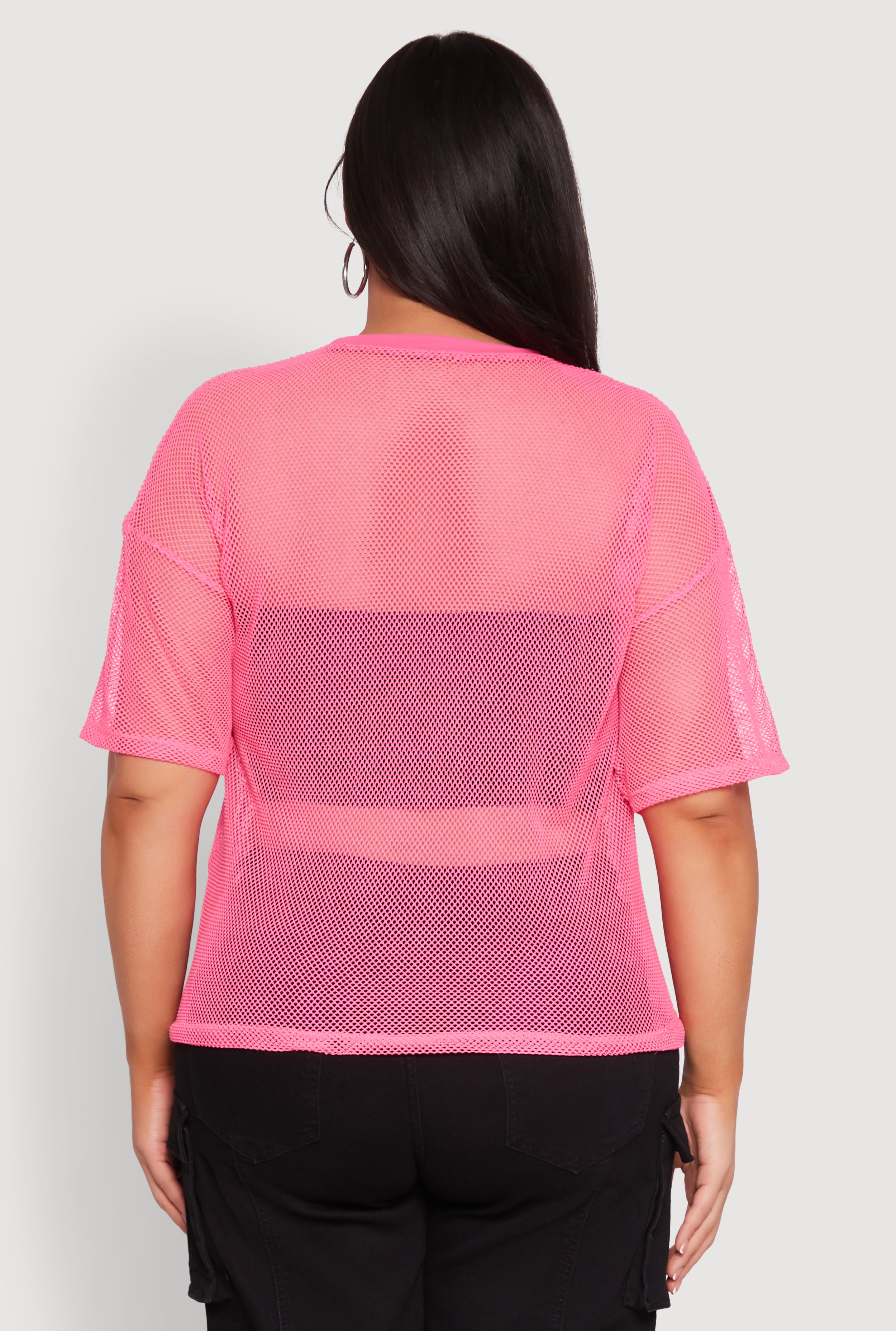 Plus Size Faith Fishnet Top