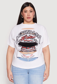 Plus Size Slashed Legendary Rider Tee