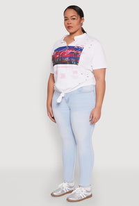 Plus Size Los Angeles Slashed Graphic Tee