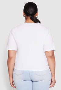 Plus Size Los Angeles Slashed Graphic Tee