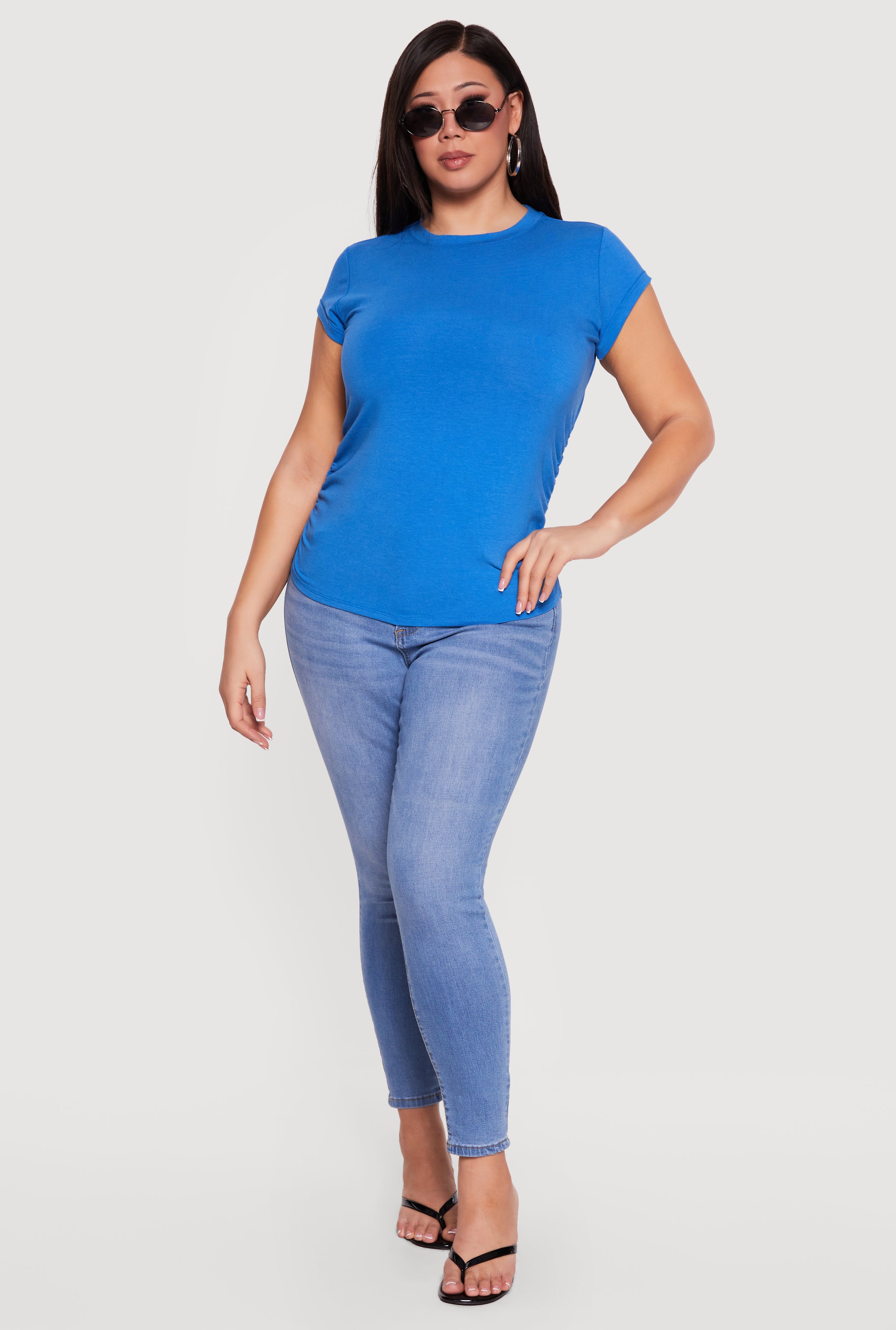 Plus Size Side Ruched Tee