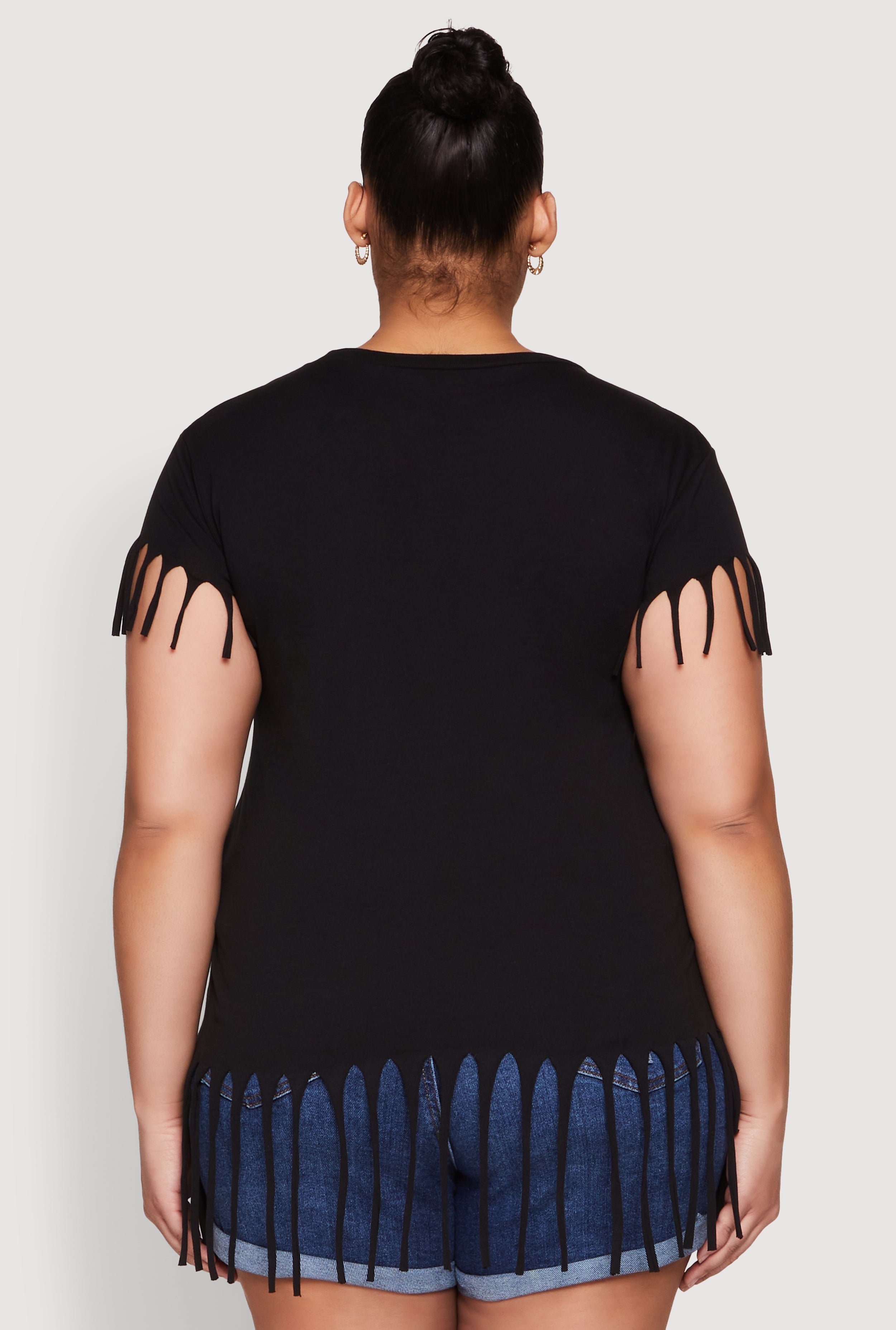 Plus Size Fringe Tee
