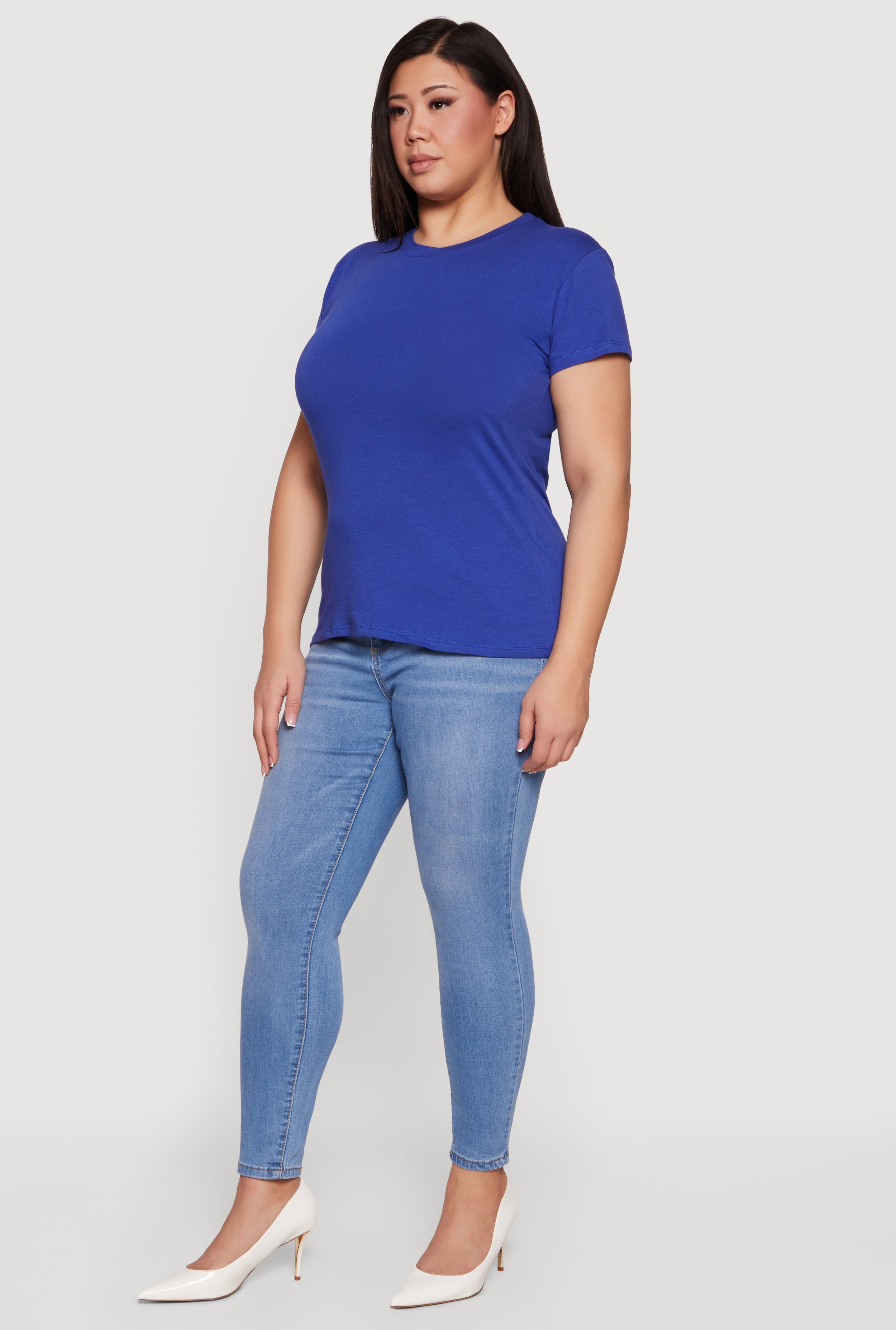Plus Size Short Sleeve Crew Neck T-Shirt