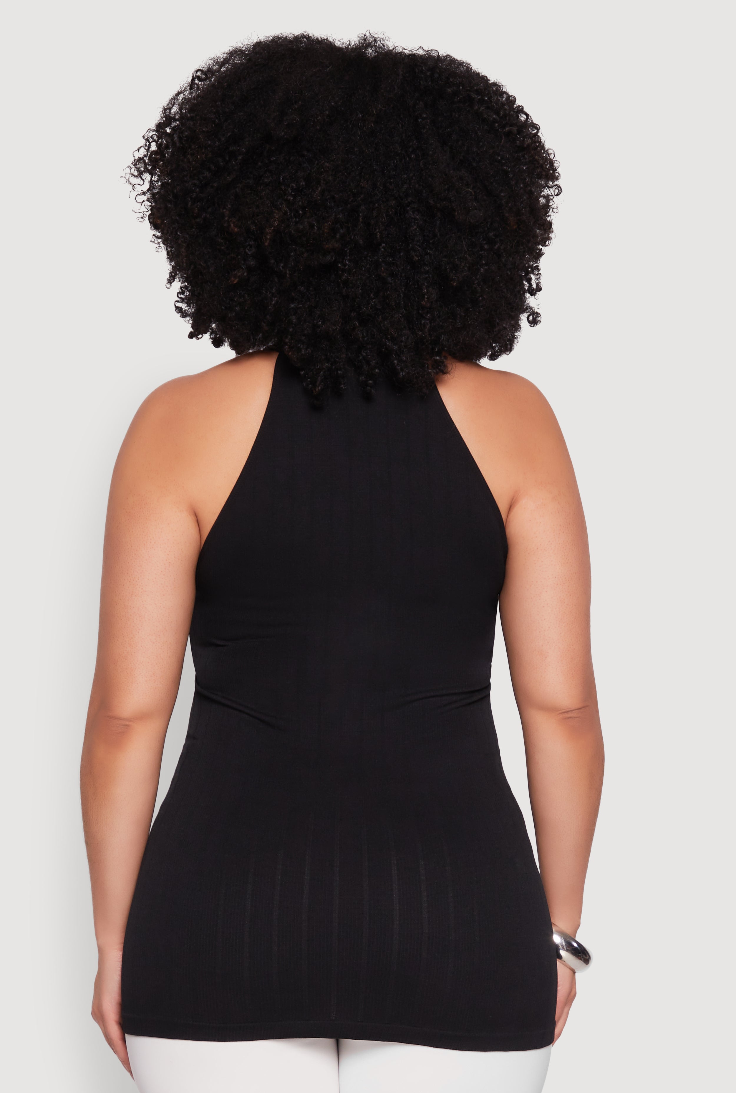 mock neck halter top