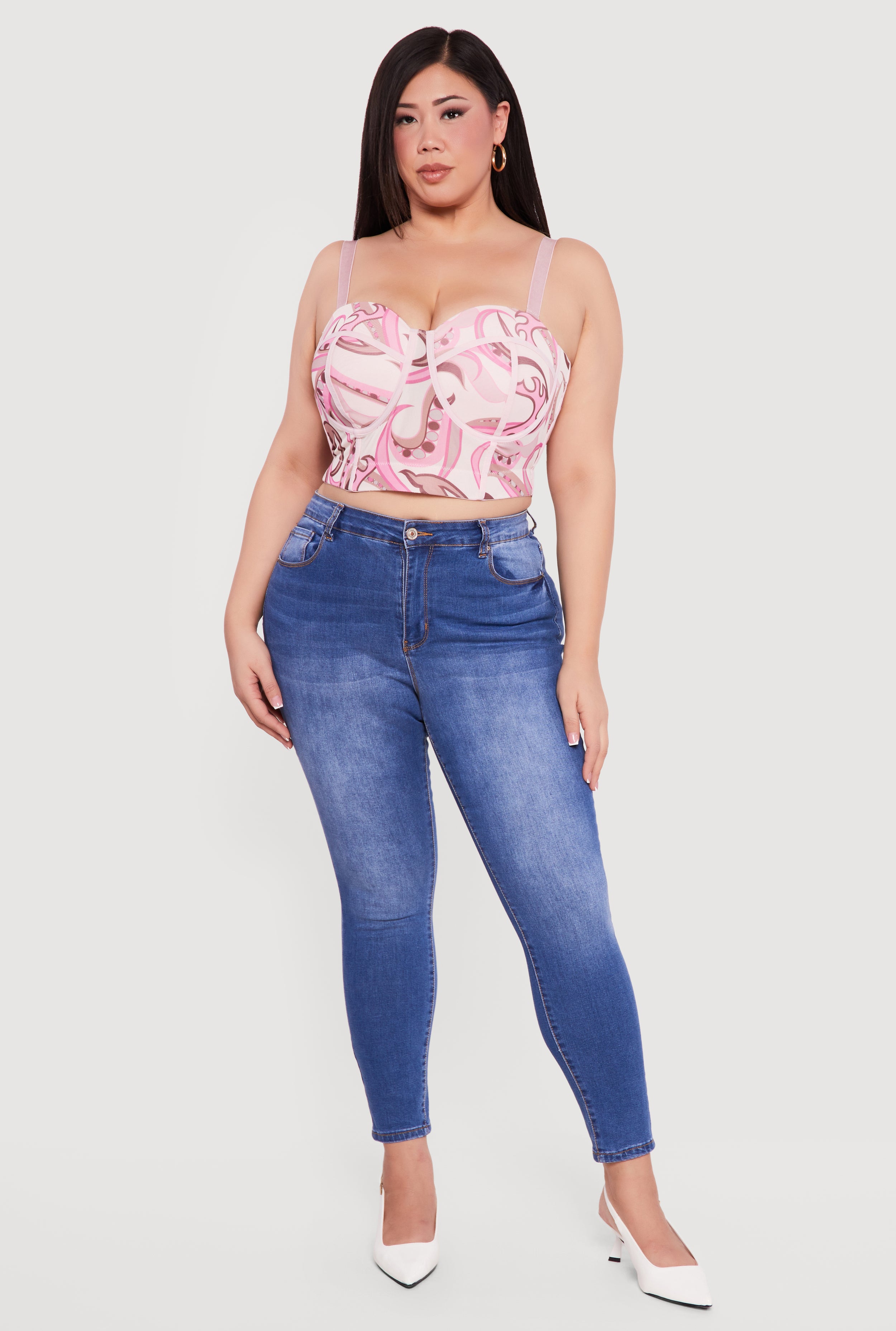 Printed Corset Top | Rainbow Shops