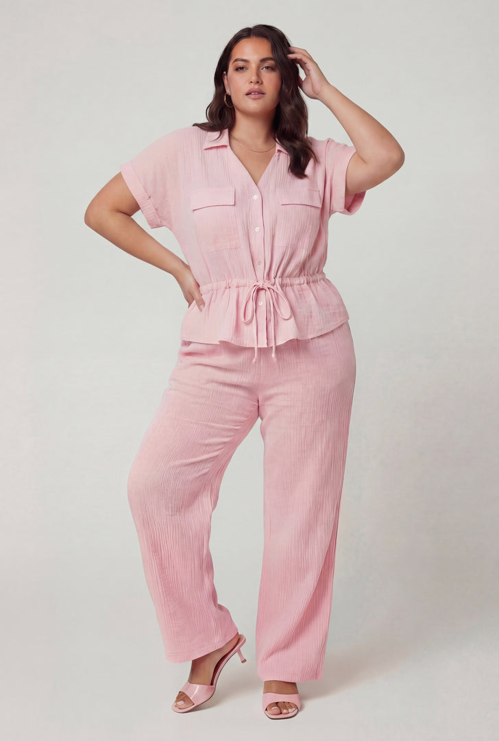 strapless open back dress Roz & Ali Superstretch Magenta Pull On Ankle Pants