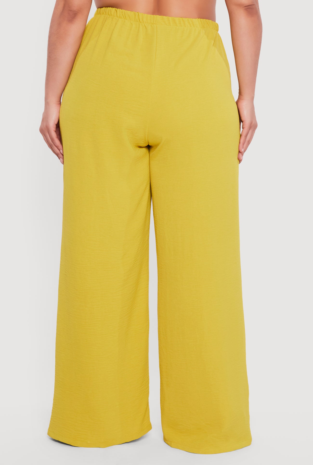Plus Size Wide Leg High Waisted Dress Pants