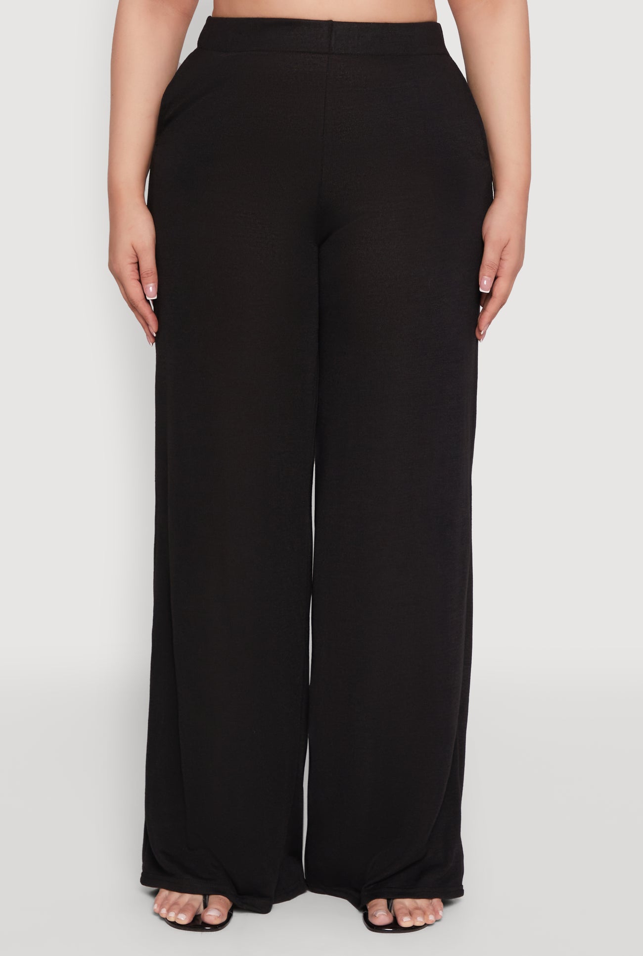 Plus Size Daisy High Waisted Wide Leg Palazzo Pants