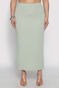 Plus Size Almost Famous Ribbed Knit Skirt