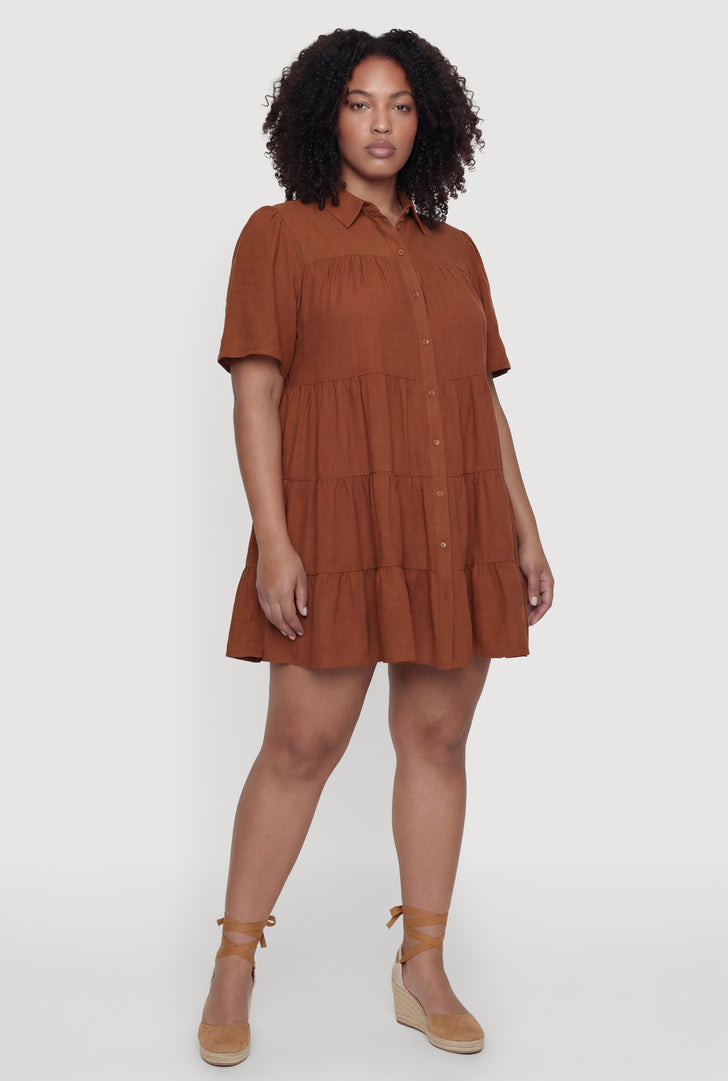 brown dress size 20 Plus Size Brown Dress - Embrace Elegance & Comfort in Harlow Dress