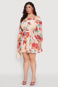 Plus Size Off The Shoulder Tiered Dress