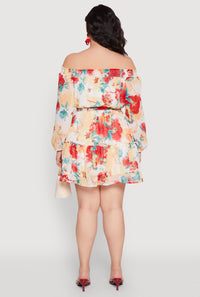 Plus Size Off The Shoulder Tiered Dress