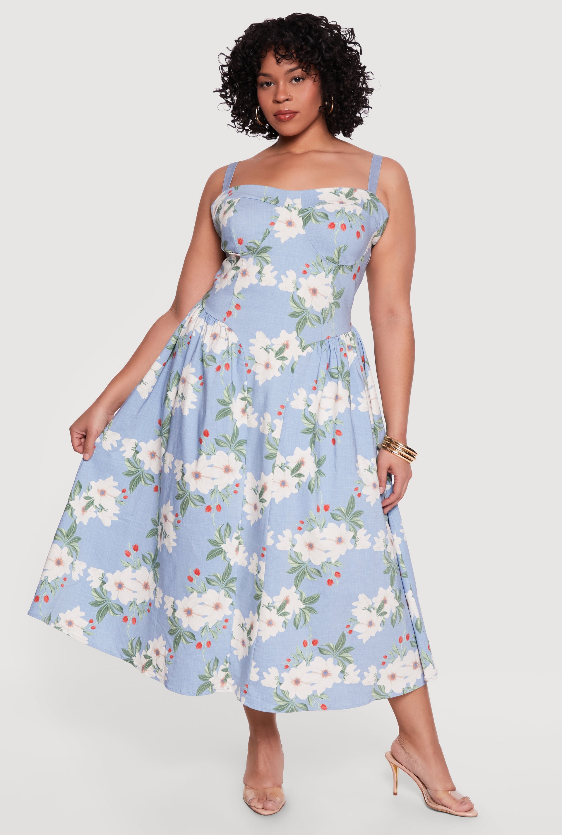 plus size dresses sundresses Sinzelimin Plus Size Dresses for Curvy Women, Summer Dresses for Women 2024 Trendy Oversized Short Sleeves V-Neck Sundress Blue Large at Amazon Women's Clothing store