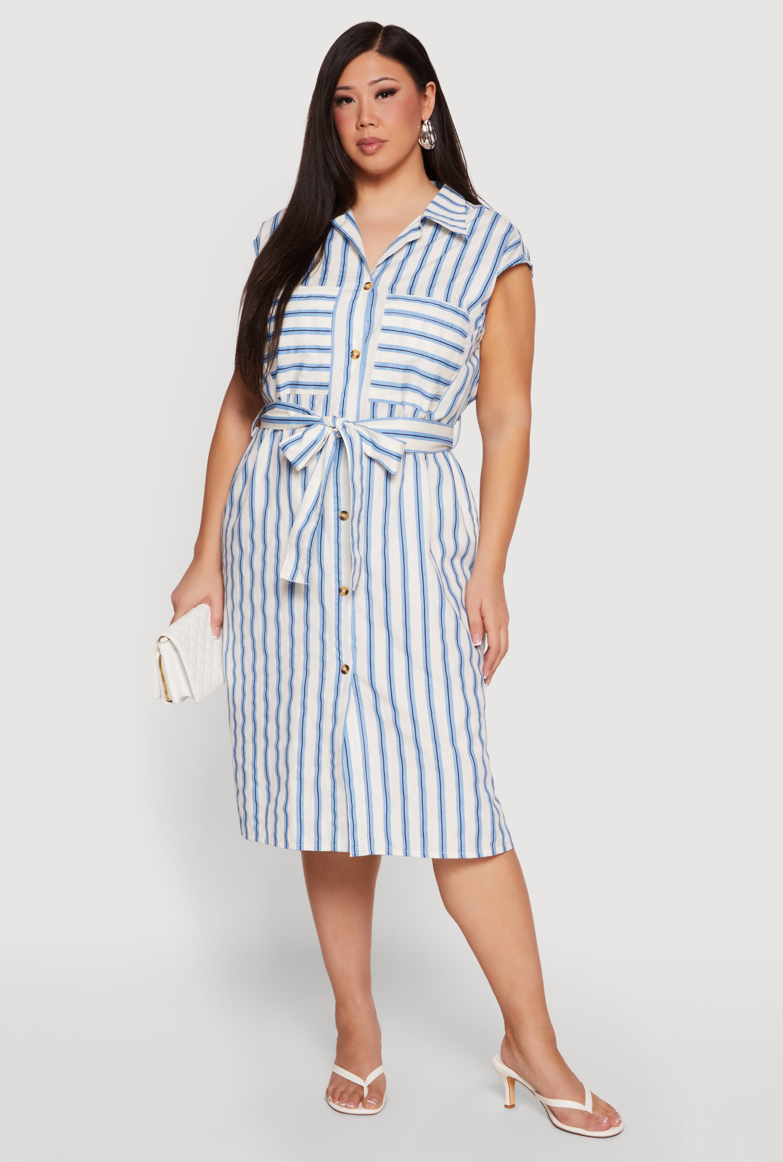 Collar Shirt Dress | Rainbow Shops