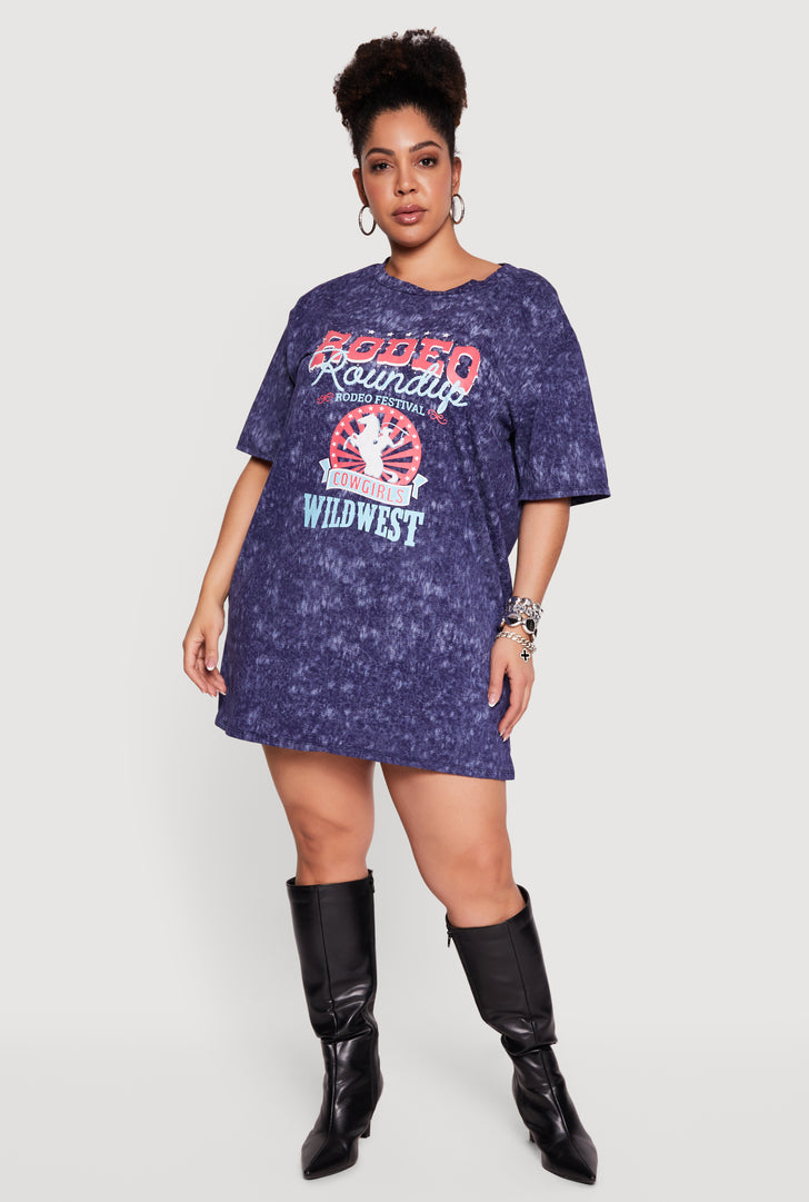 Plus Size Three Quarter Sleeve Dresses | Everyday Low Prices | Rainbow