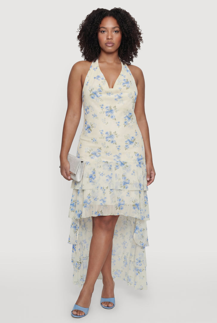 ladies afternoon tea dresses Afternoon Tea Mini Dress - Blue and White, Large | Hazel and Olive main image 1