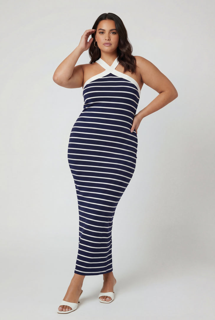 chinese dress ladies Zenobia Plus Size Evening Dress in Royal Blue main image 0