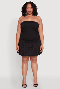 Plus Size Almost Famous Convertible Bubble Hem Dress