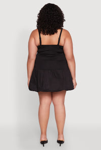 Plus Size Almost Famous Convertible Bubble Hem Dress