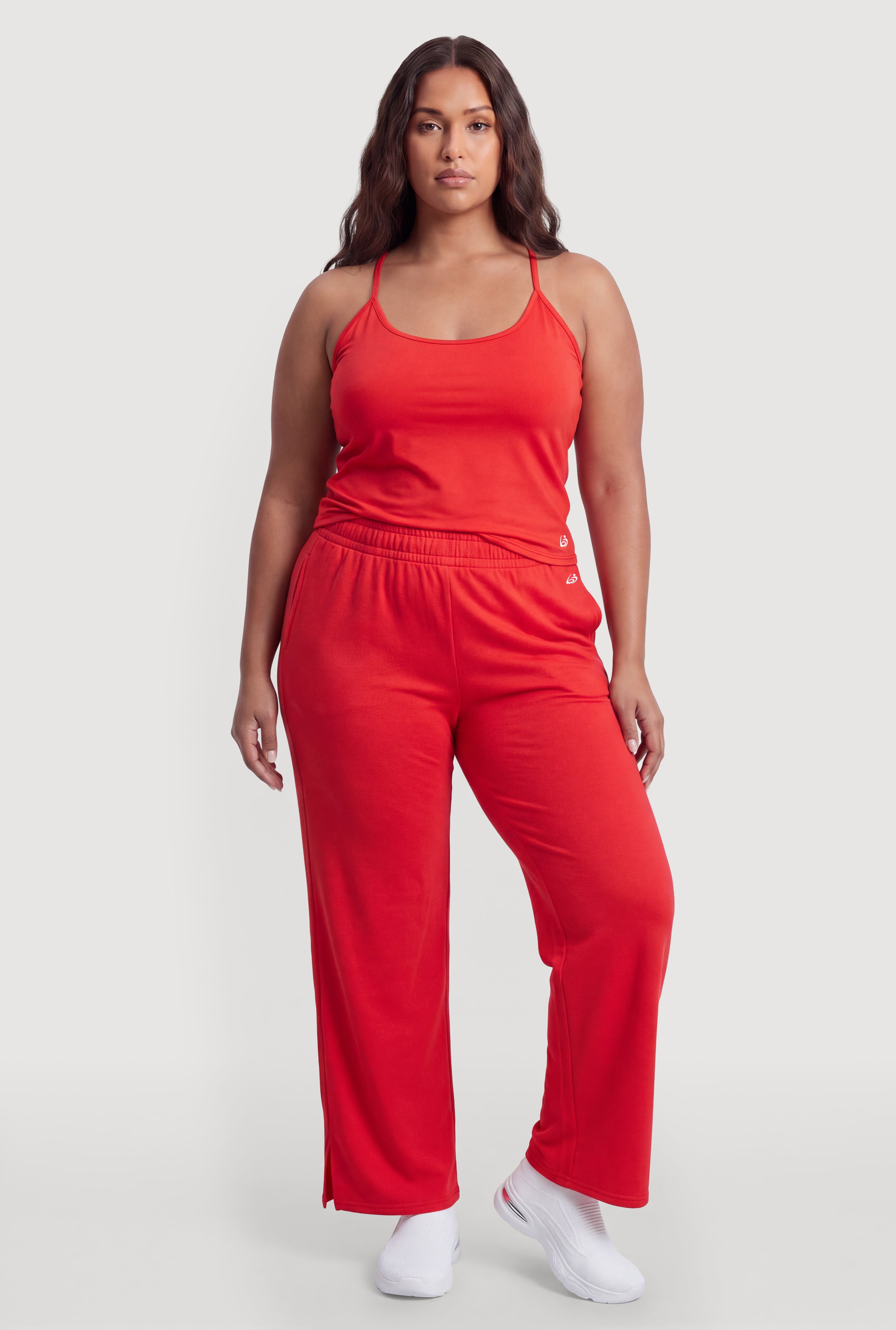 Plus Size High Waisted Wide Leg French Terry Sweatpants