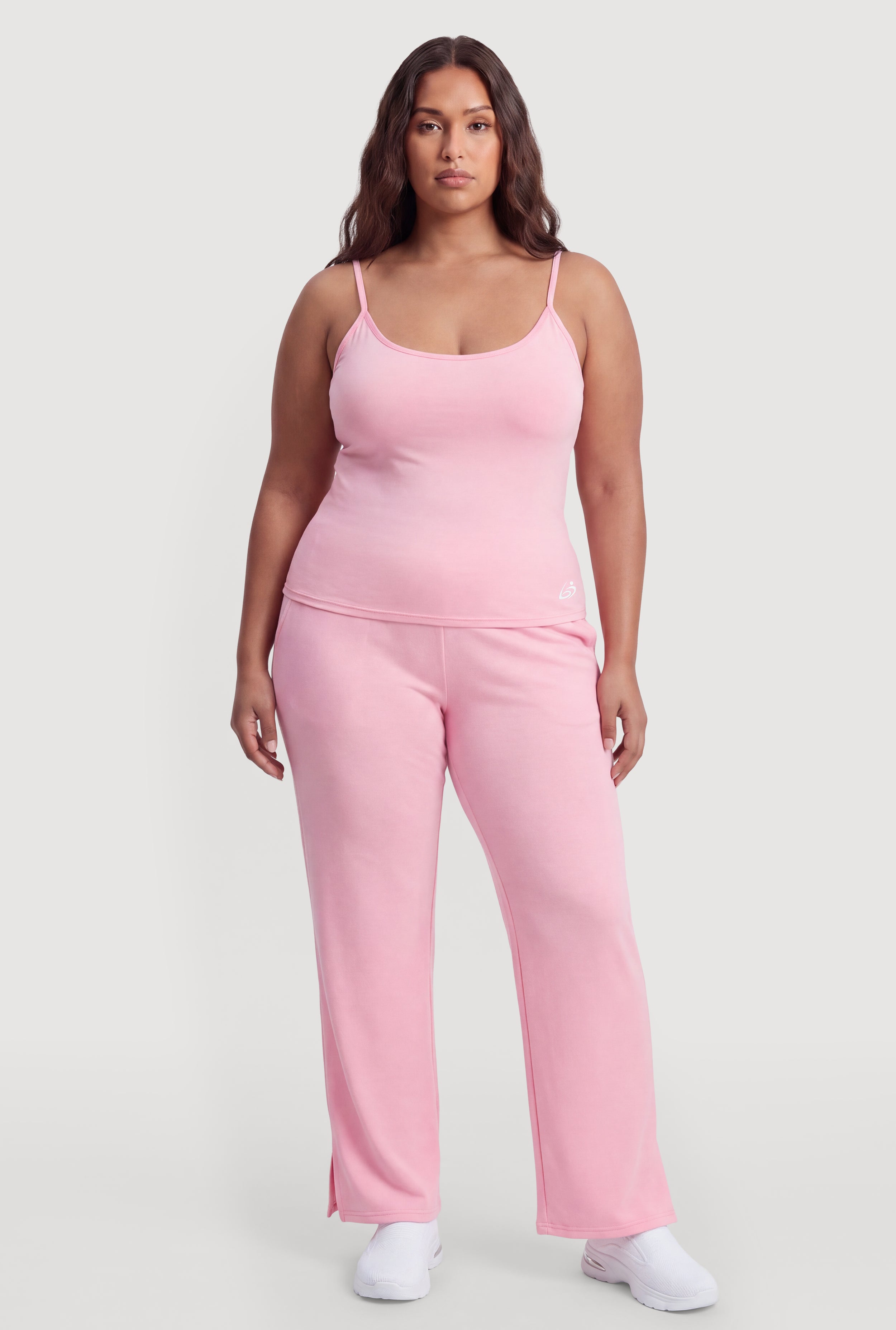 Plus Size High Waisted Wide Leg French Terry Sweatpants