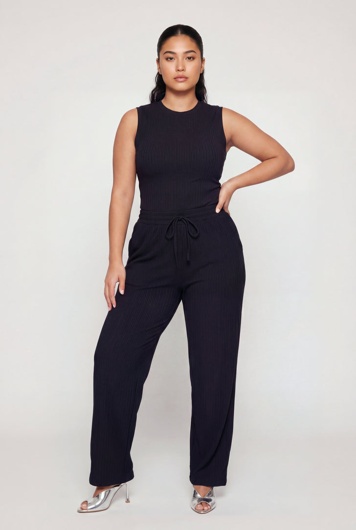 black dress pants plus size women Rafaella Plus Size Stretch Crepe Classic Fit Pants - Black