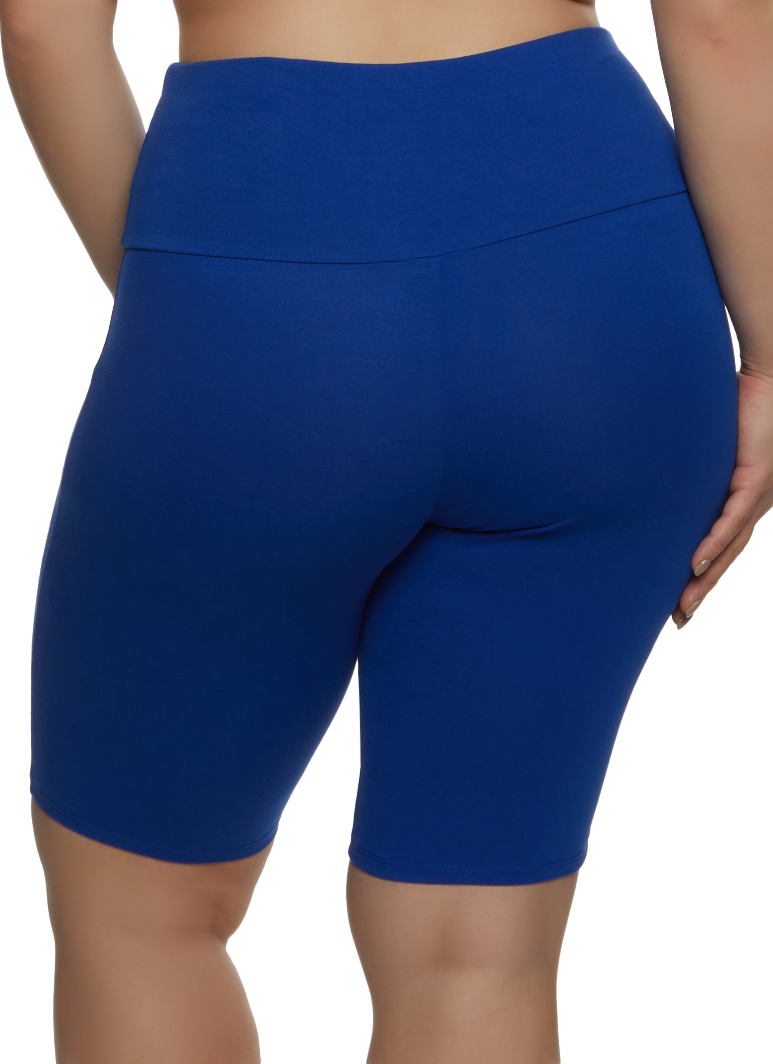 Plus Size High Waist Basic Biker Shorts