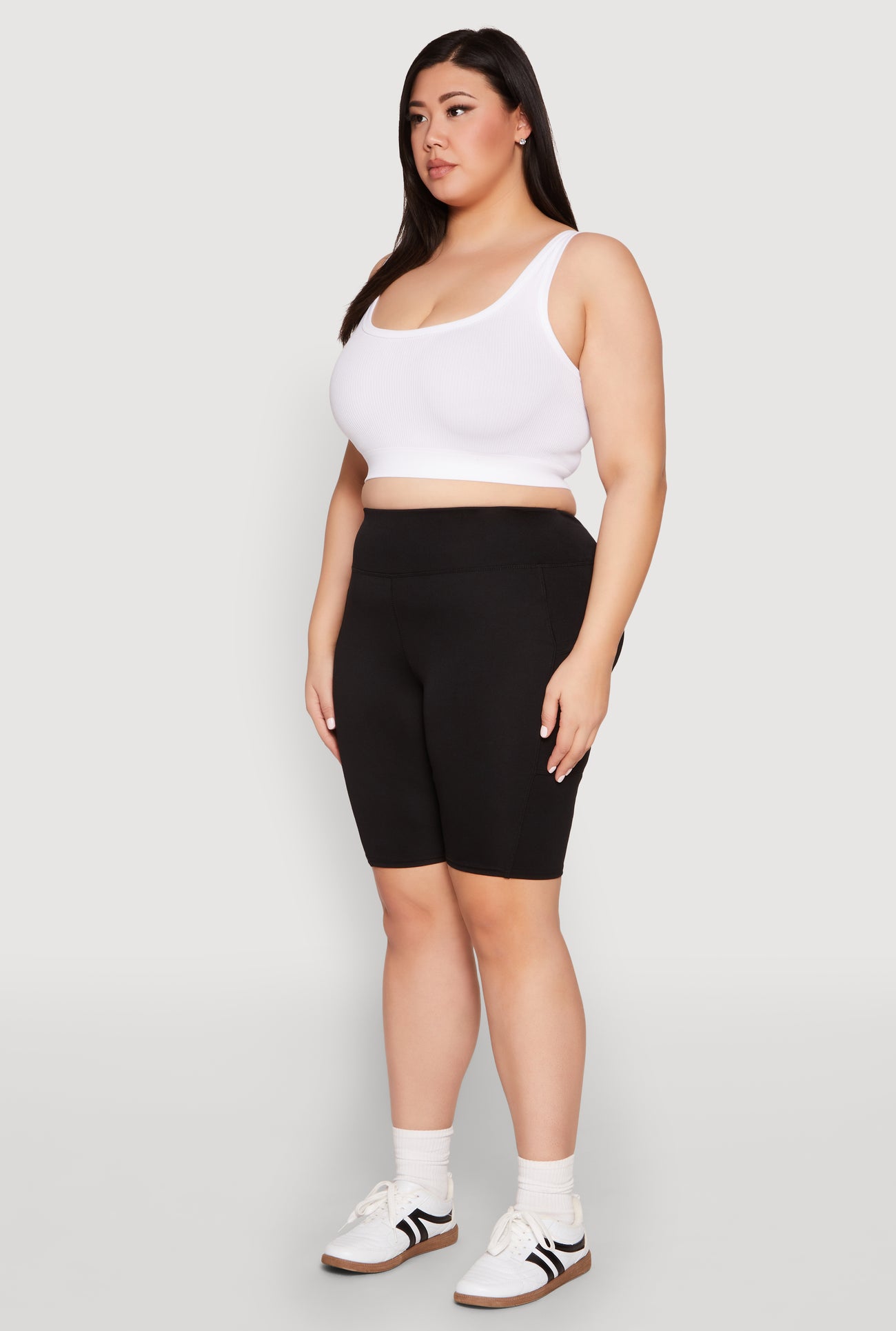 Plus Size Spandex Biker Shorts