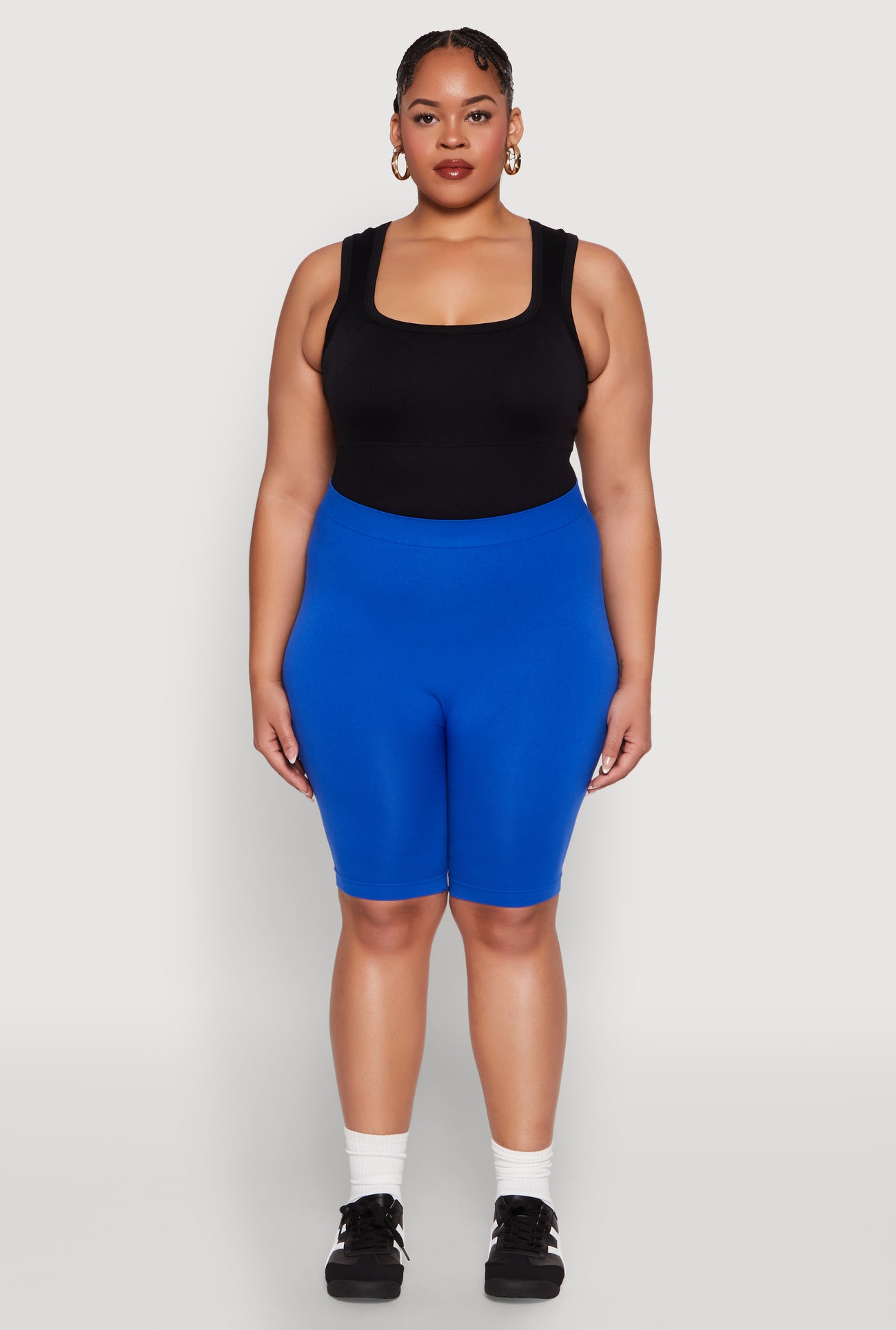 Plus Size High Waisted Seamless Bike Shorts