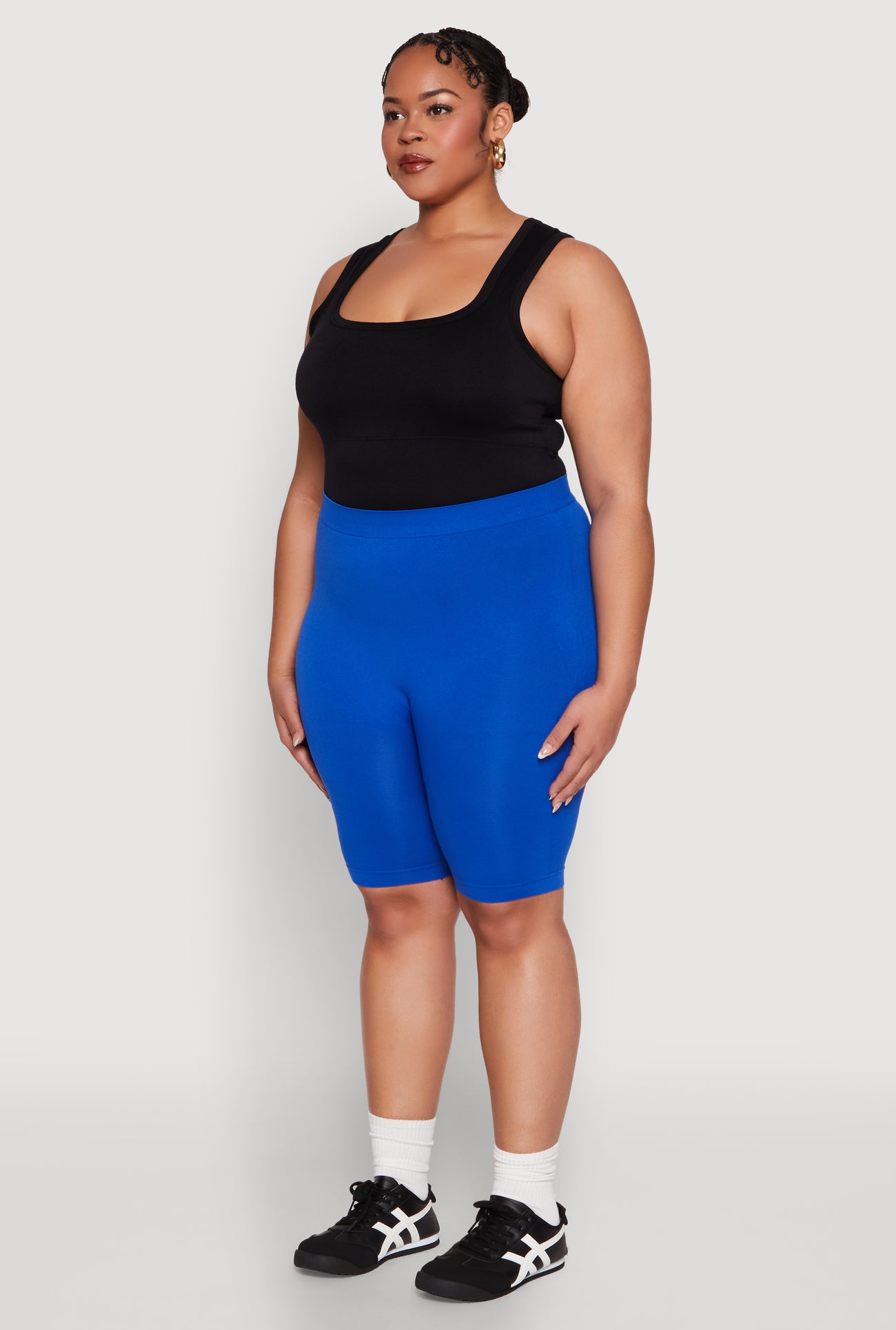 Plus Size High Waisted Seamless Bike Shorts