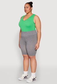 Plus Size High Waist Seamless Biker Shorts