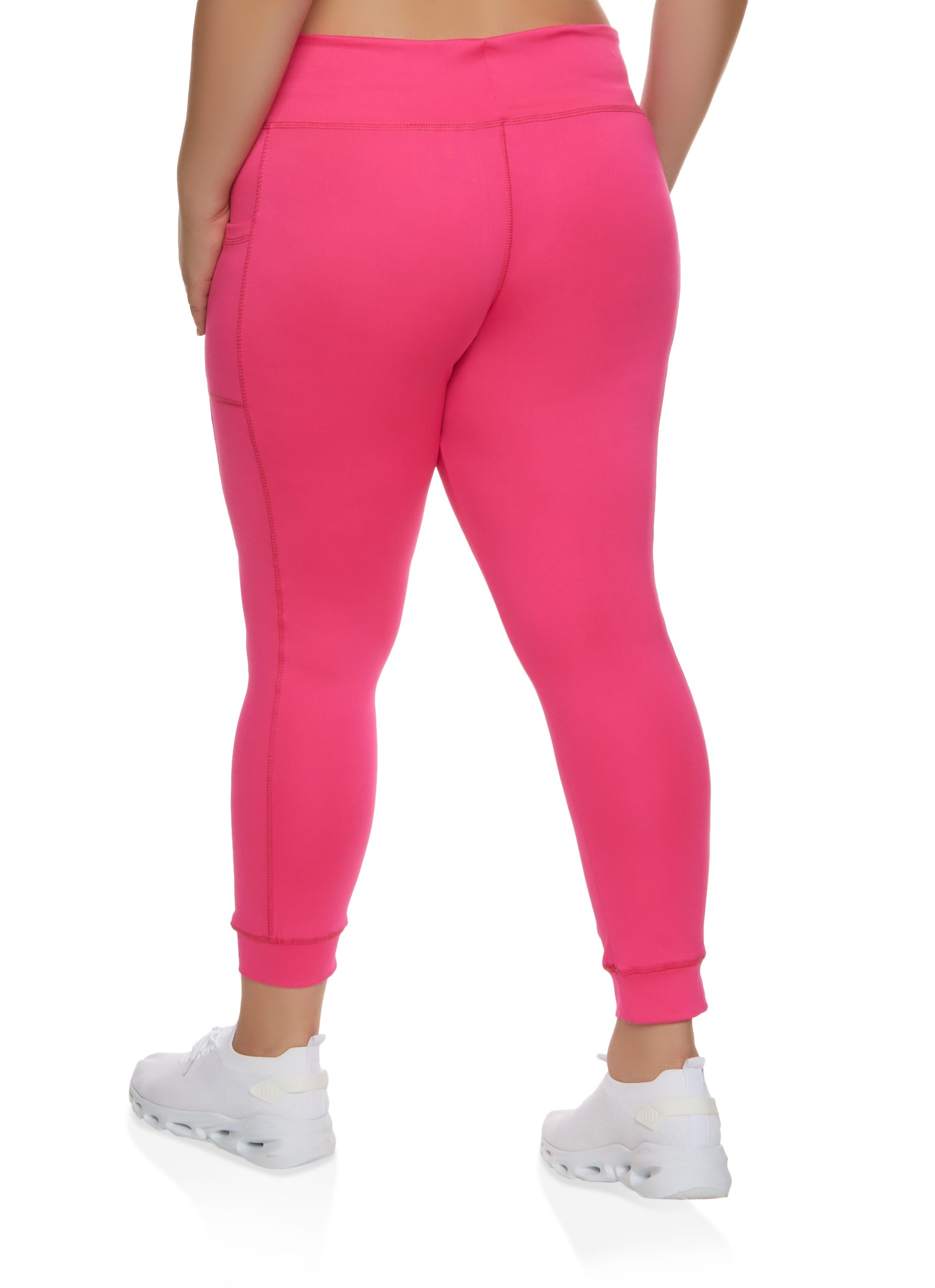 Plus Size Cell Phone Pocket Active Leggings