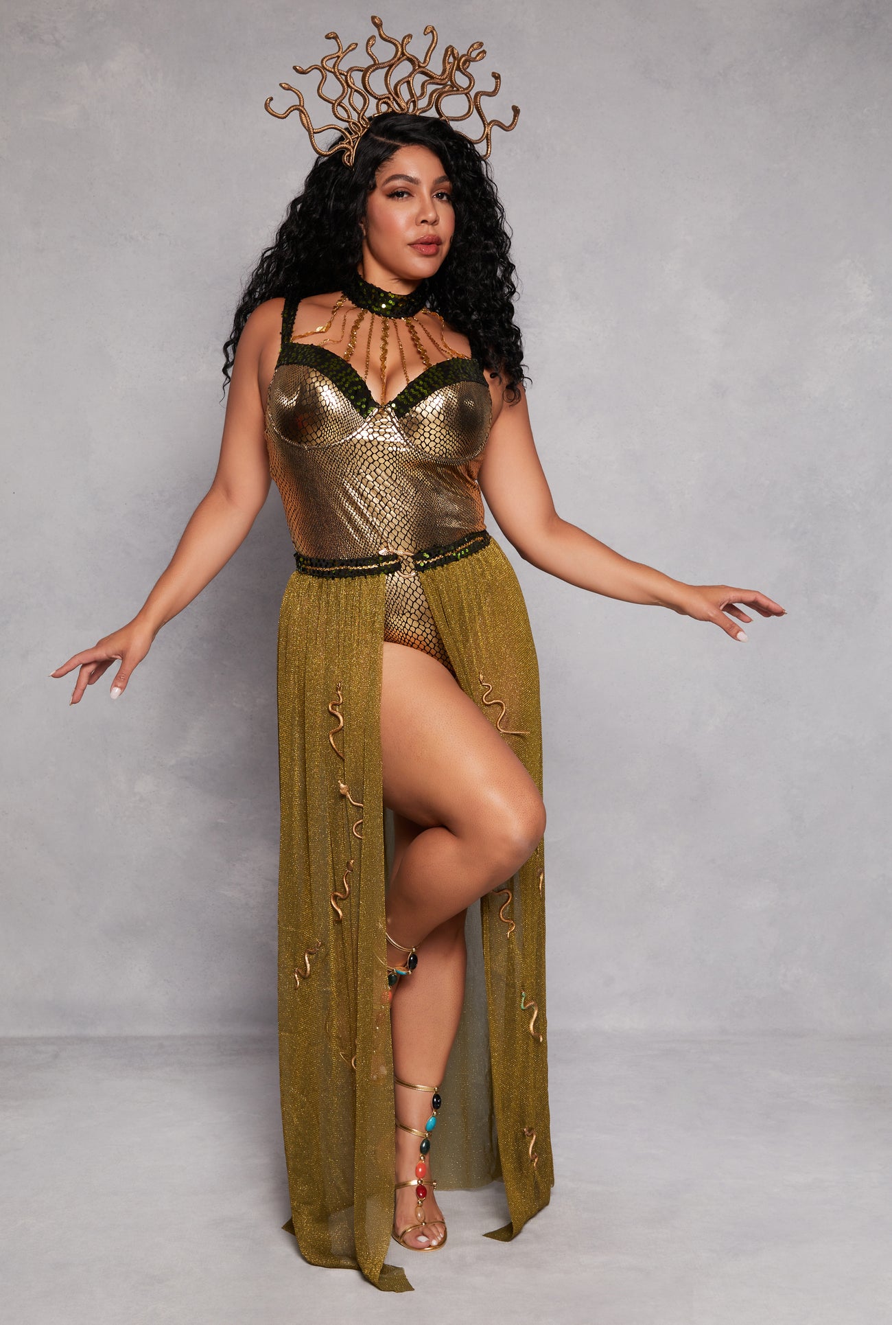 Plus Size Enchanting Serpent Queen Costume