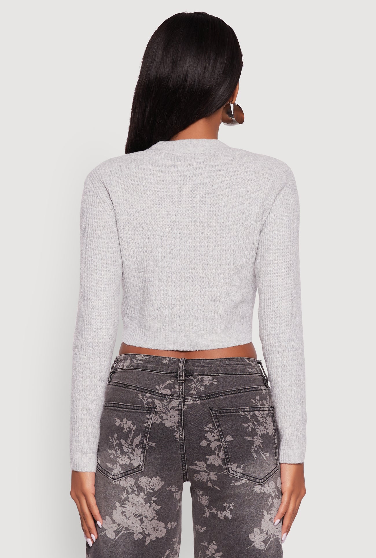 One Button Cropped Cardigan