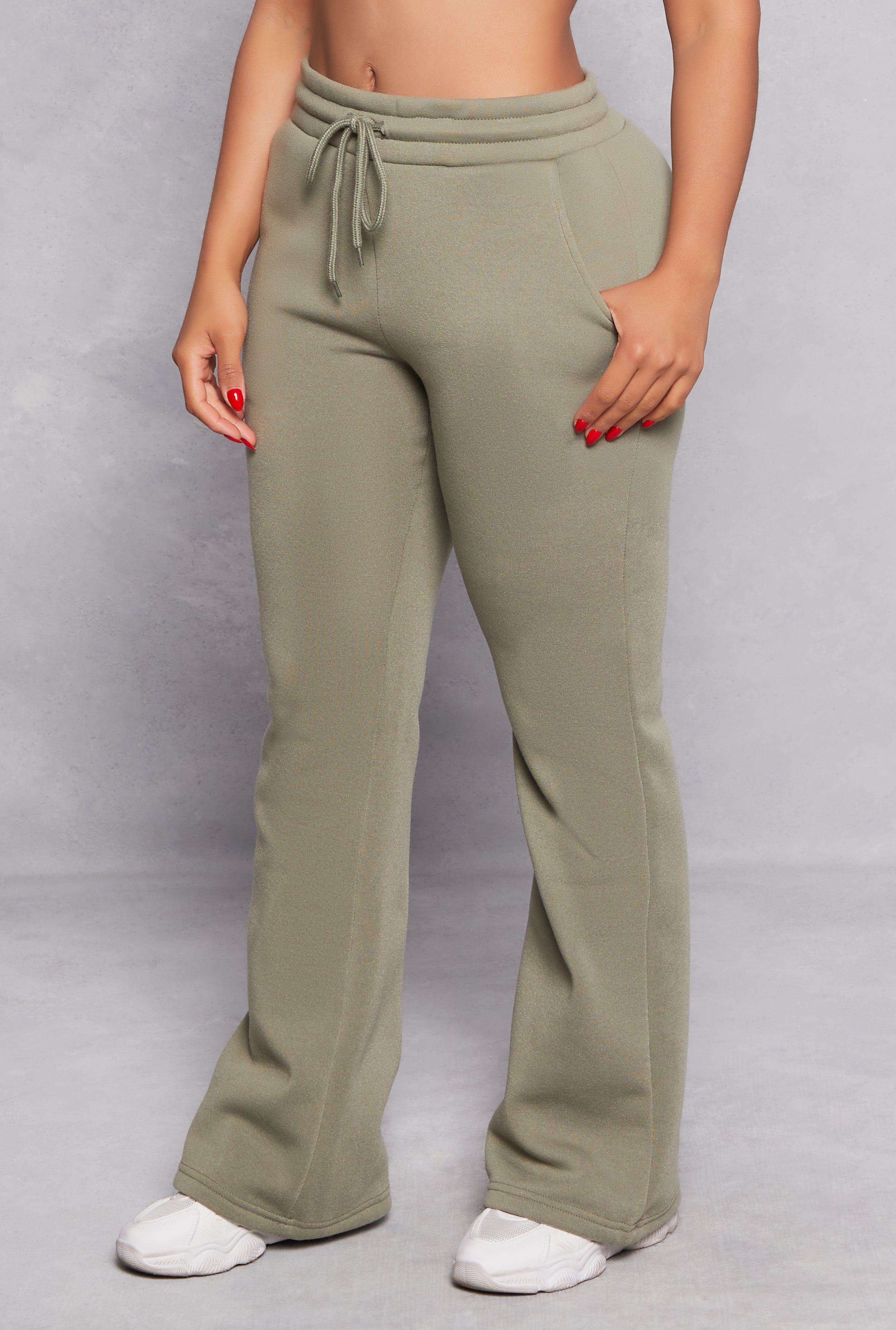 Fleece Lined Boot Cut Sweatpants