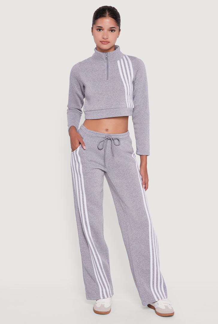 Stripe Detail Drawstring Waist Sweatpants