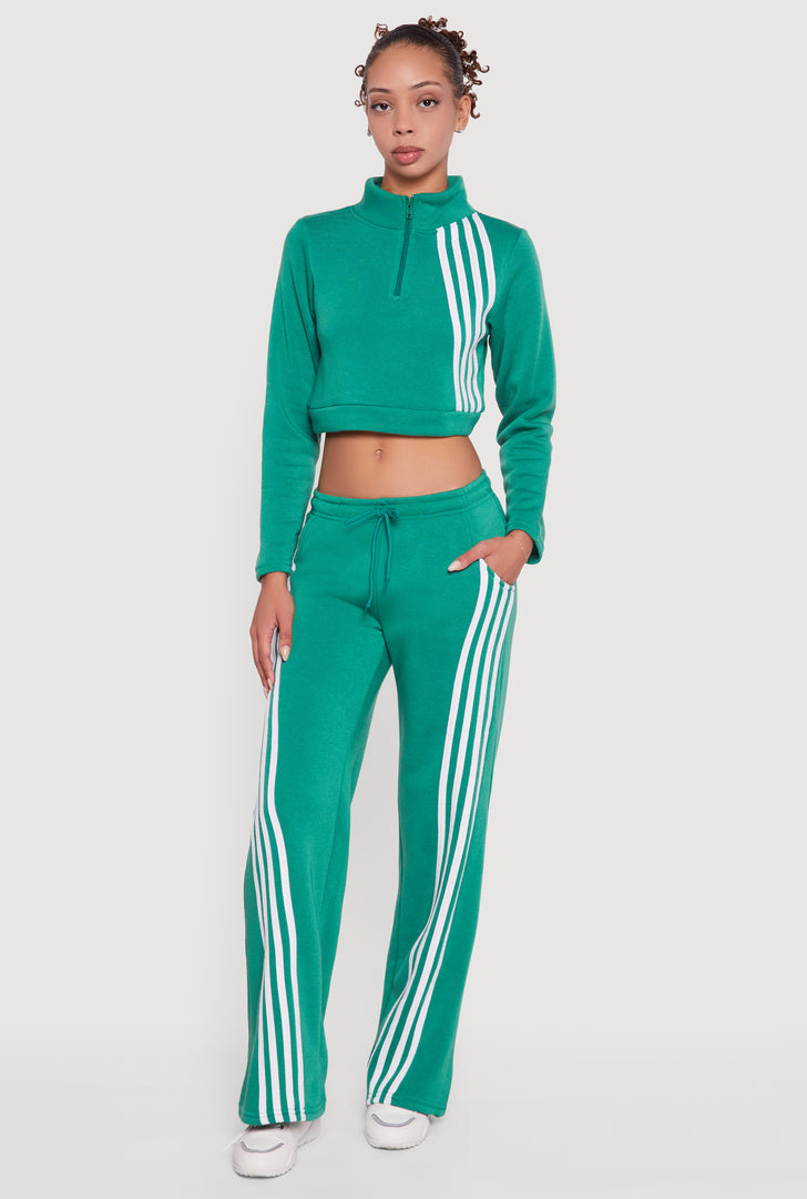 Stripe Detail Drawstring Waist Sweatpants