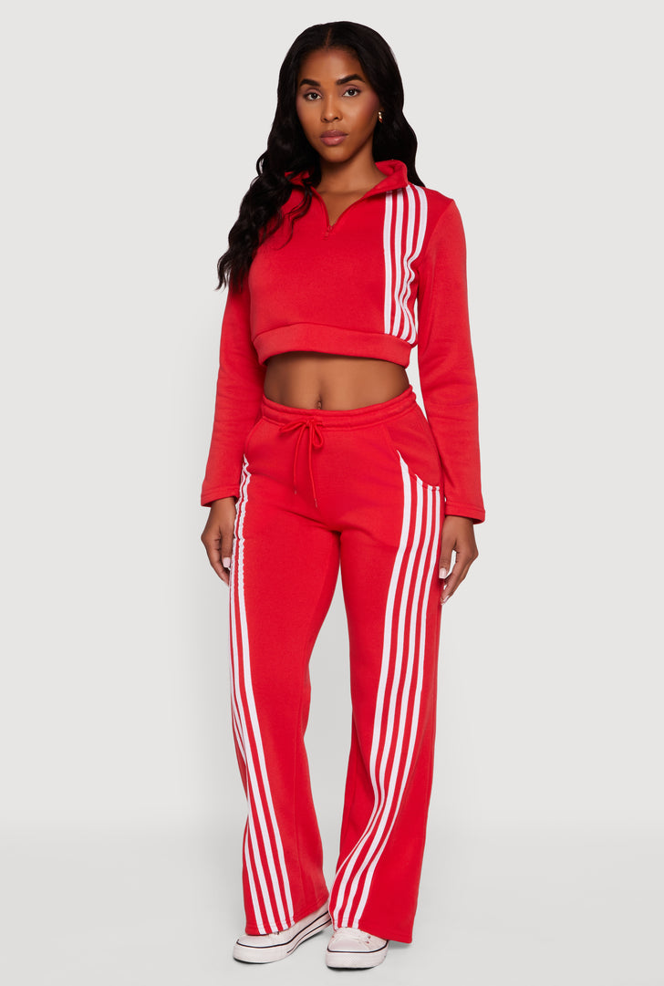 Stripe Detail Drawstring Waist Sweatpants