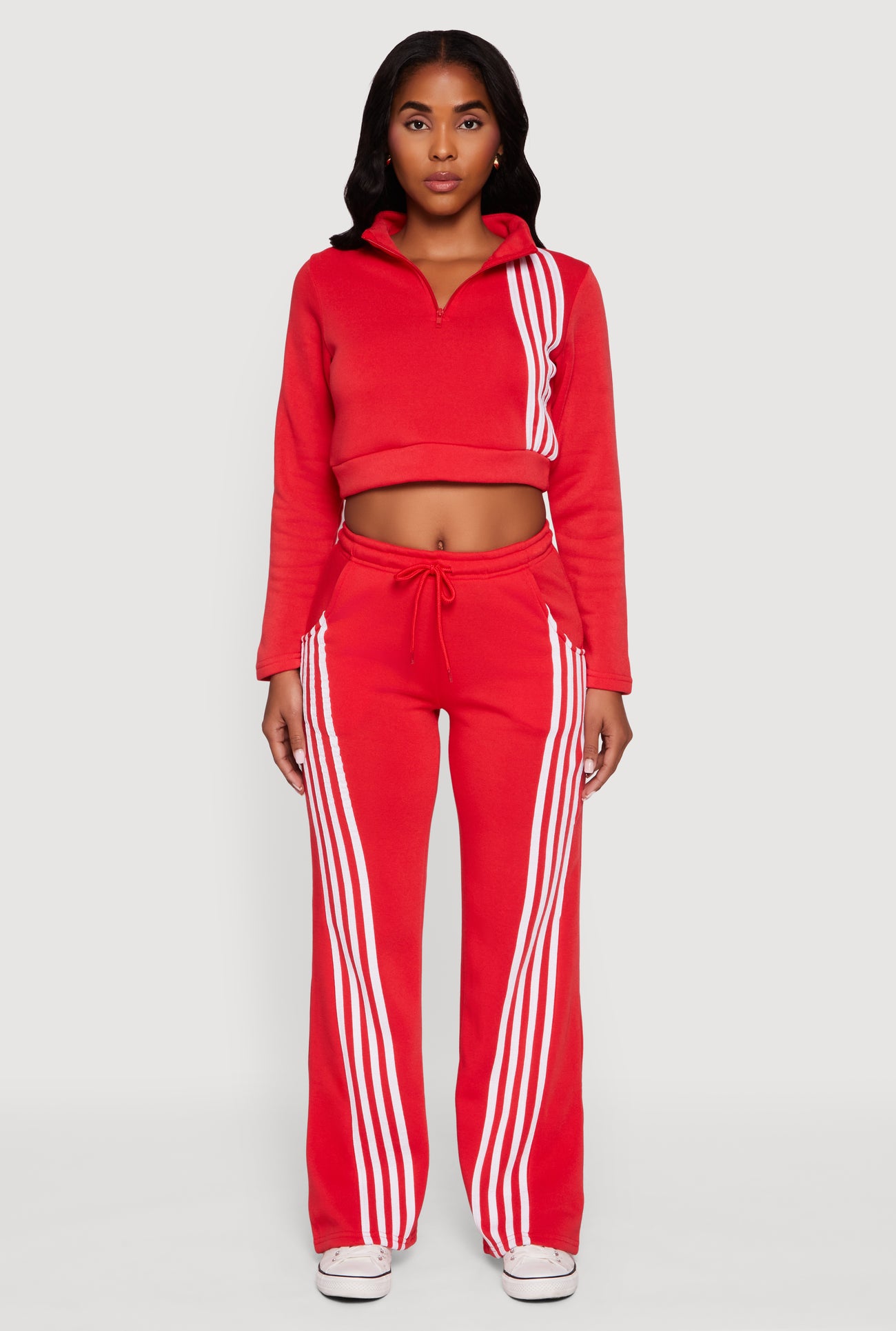 Stripe Detail Drawstring Waist Sweatpants