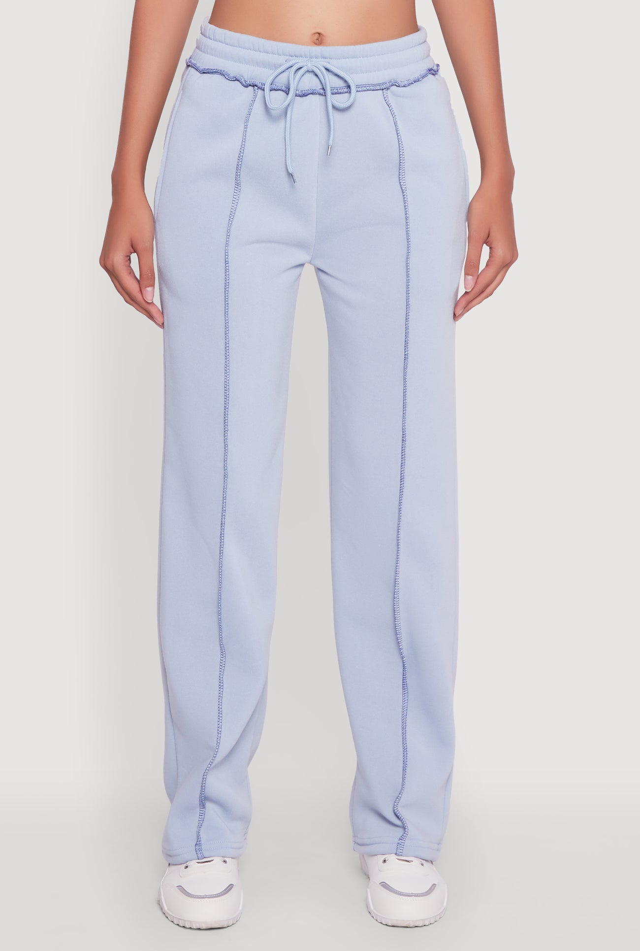 Mid Rise Fleece Wide Leg Sweatpants
