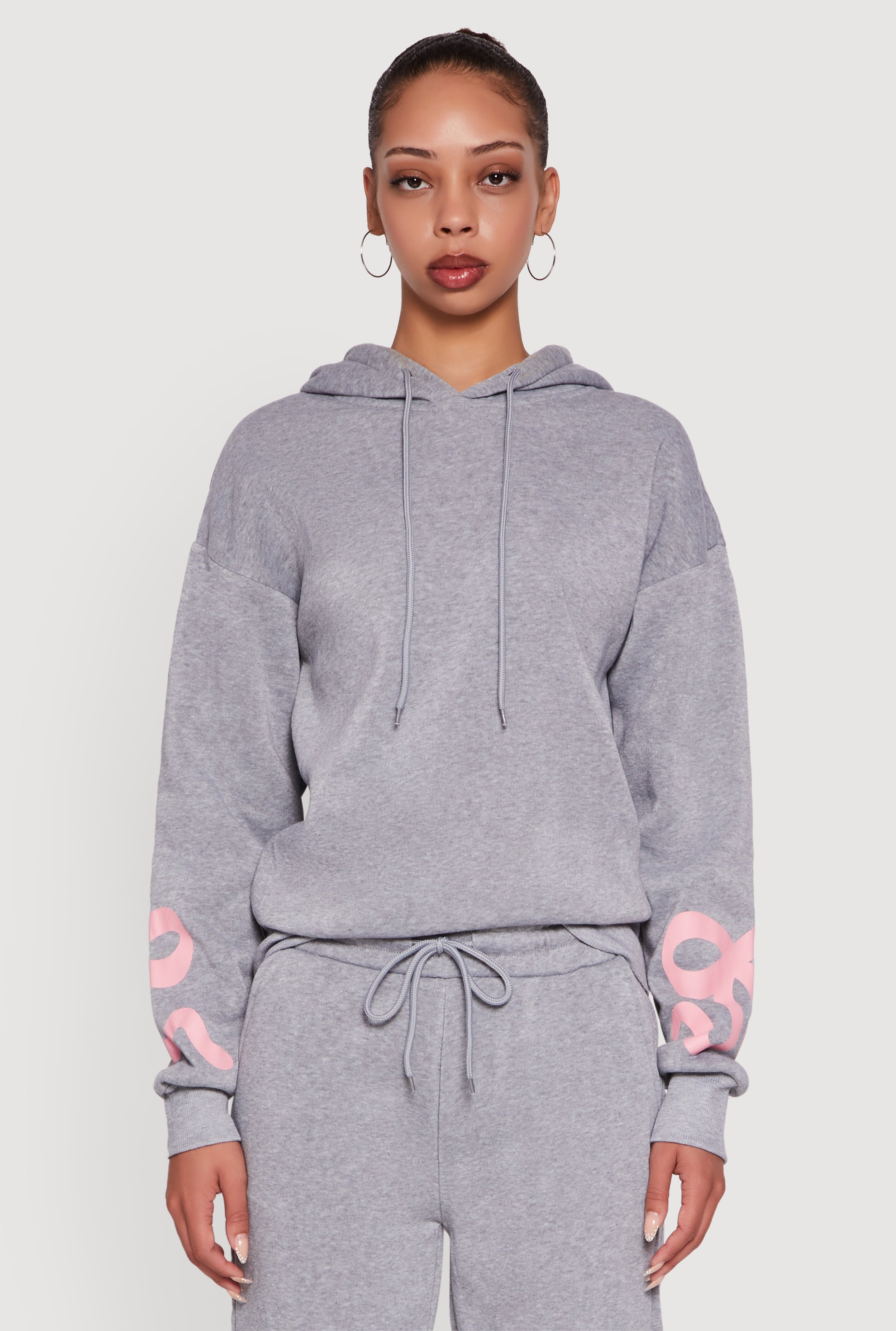 HLT Lounge Drawstring Hoodie アイボリー Oversize Knit Hoodie