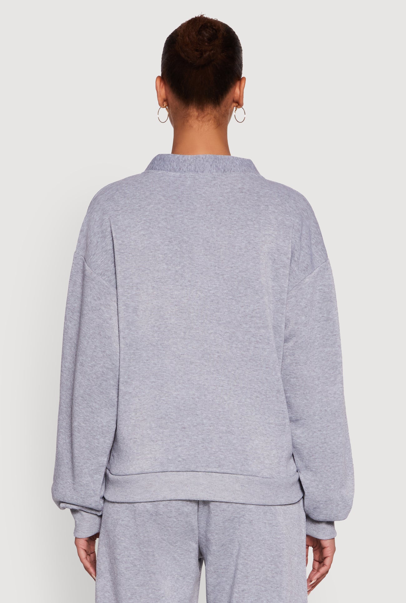 Oversized Fleece Lined V-Neck Button Front Cardigan