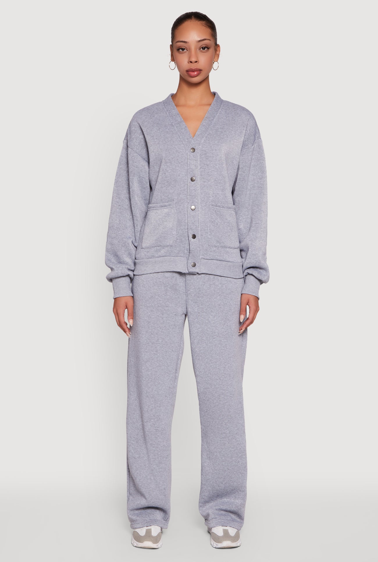 Fleece Lined Drawstring Waist Wide Leg Pants