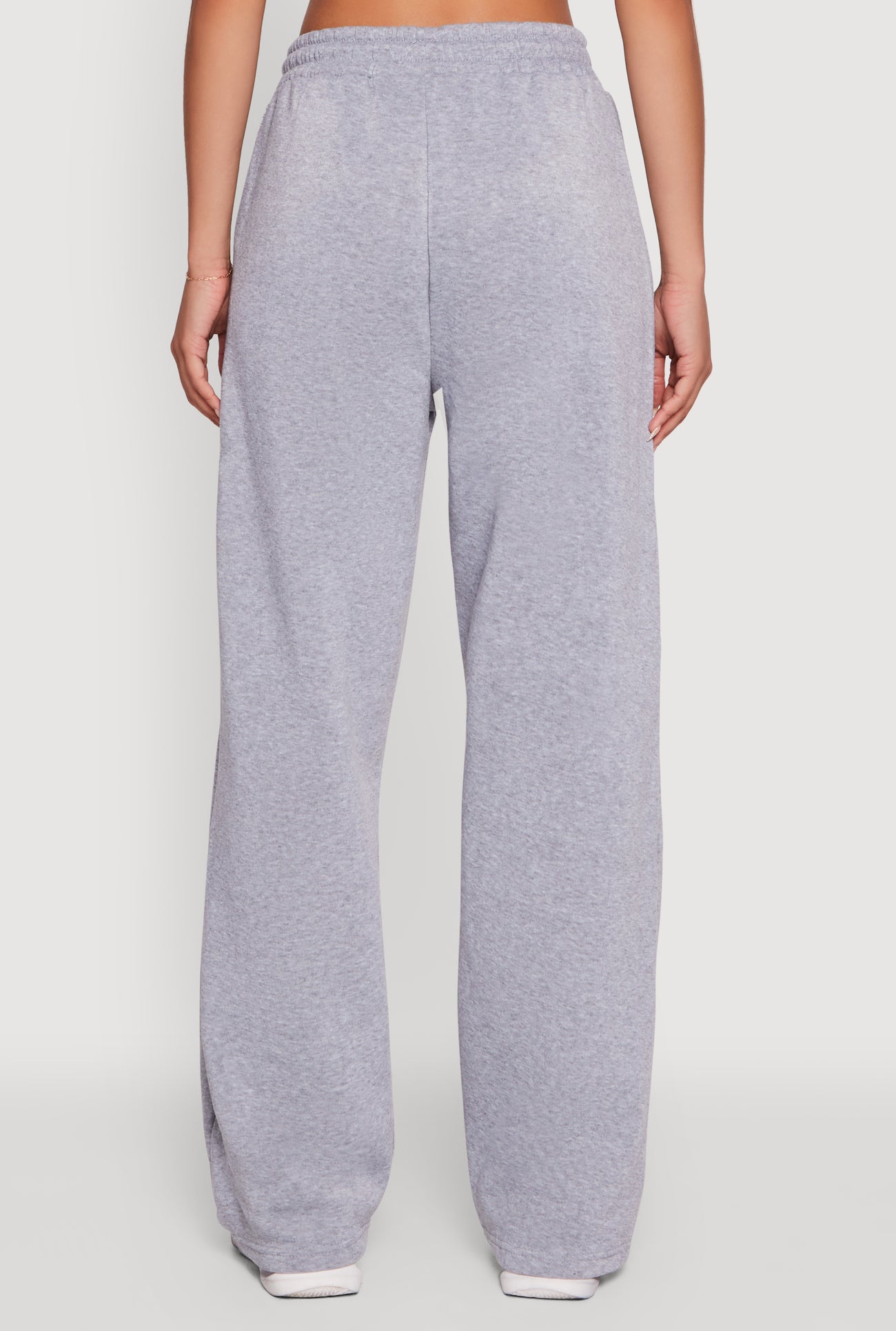 Fleece Lined Drawstring Waist Wide Leg Pants