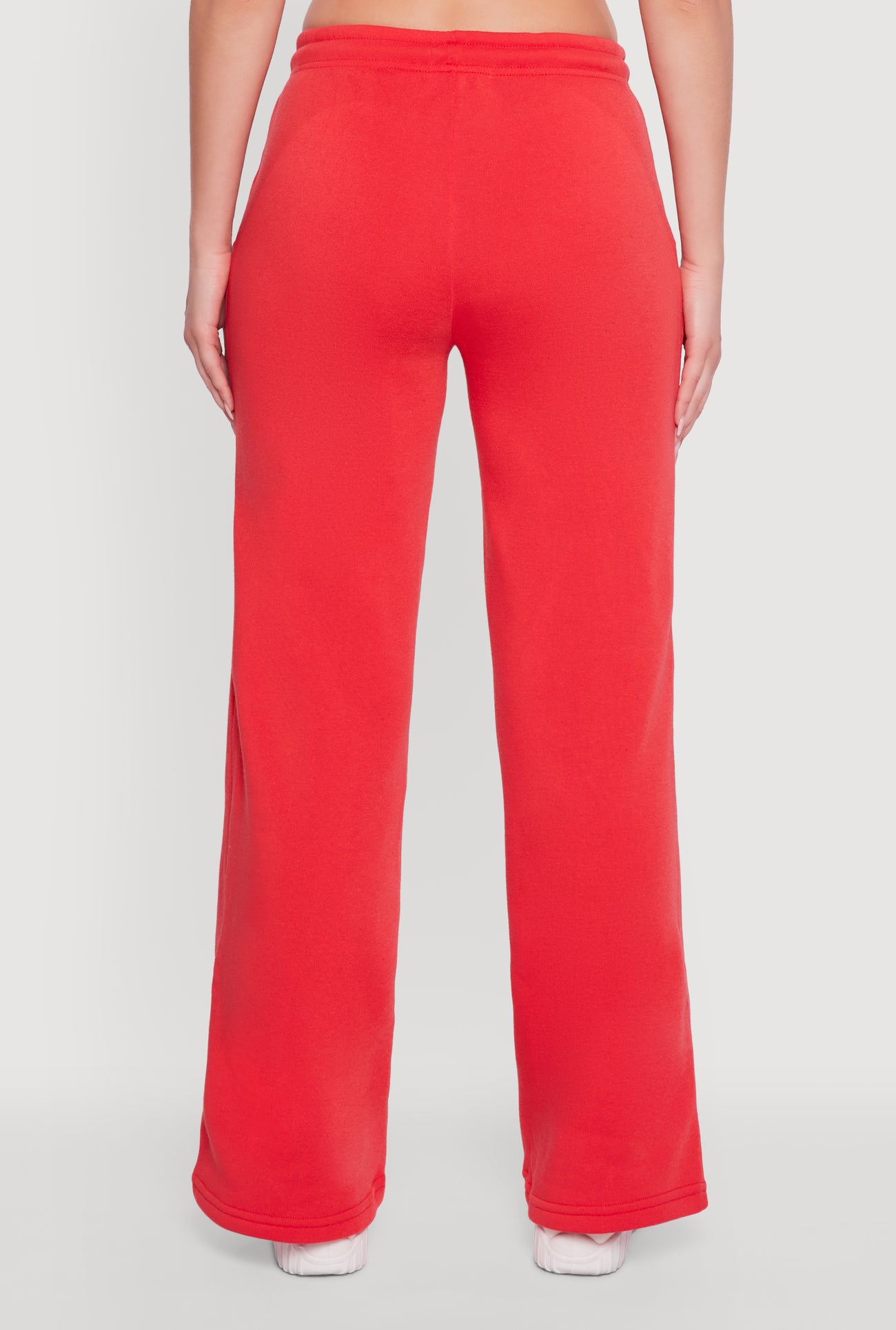 Striped Fleece Lined Wide Leg Sweatpants