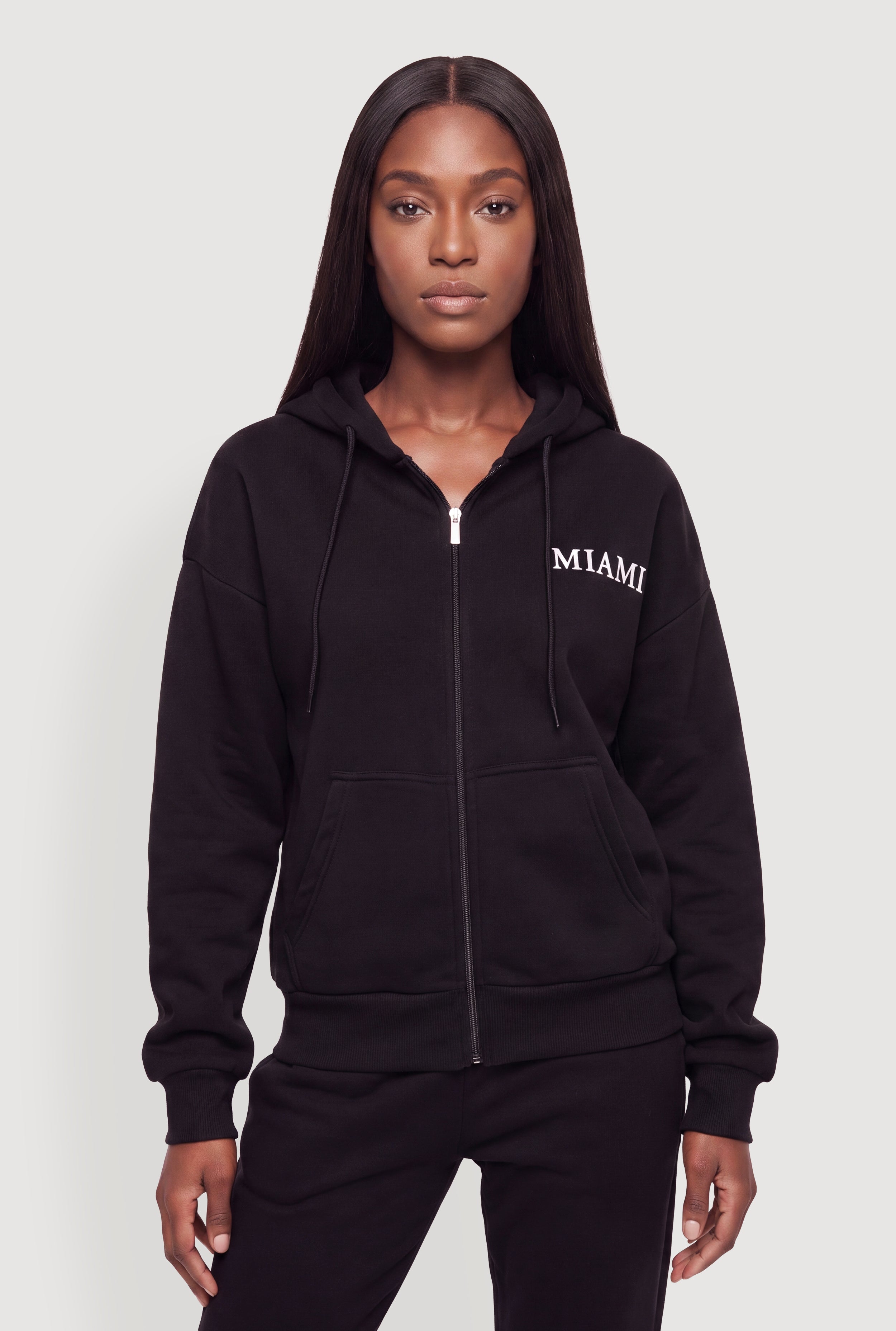 Zip Up Hoodie With Graphic | Rainbow Shops