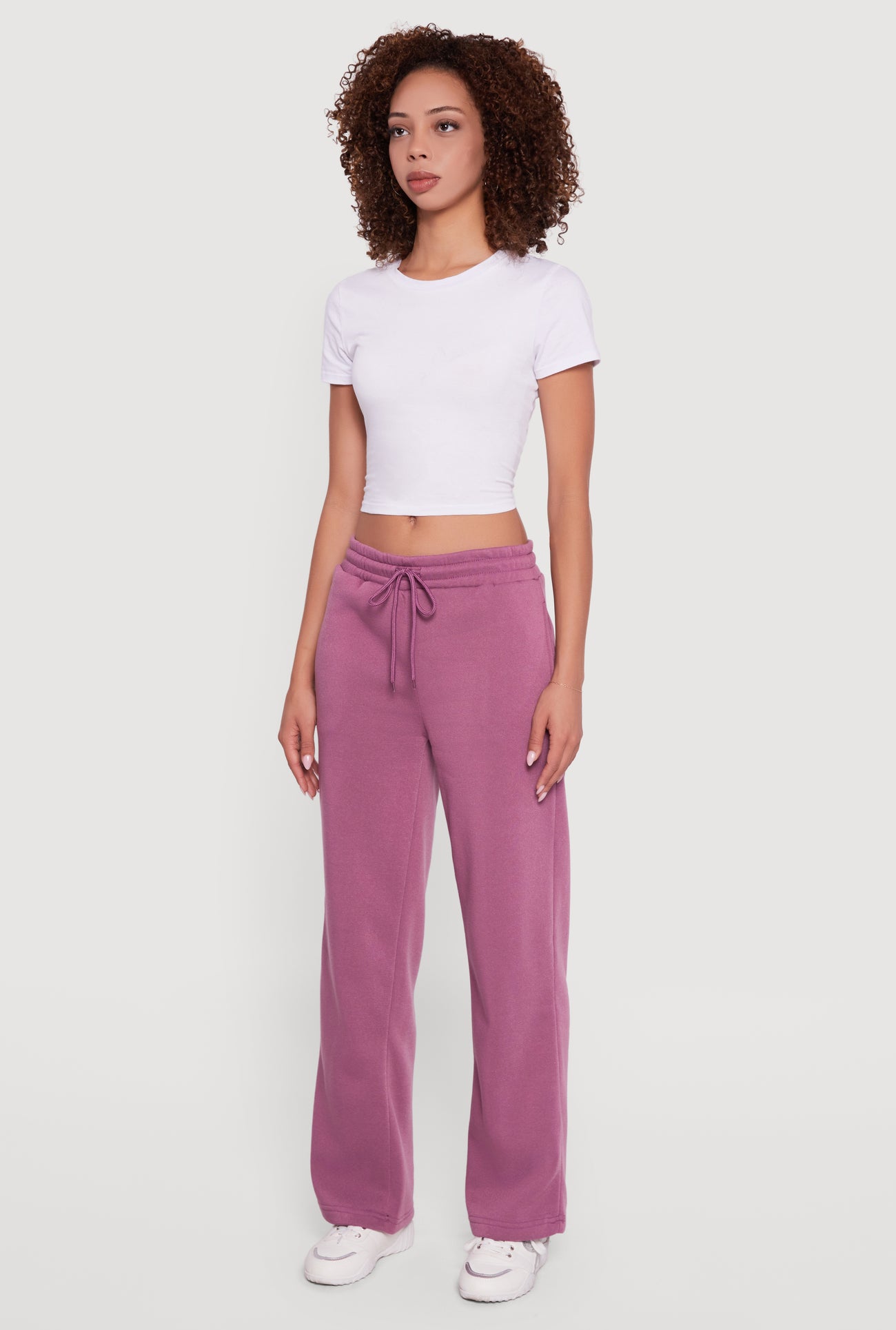 Fleece Lined Straight Leg Sweatpants